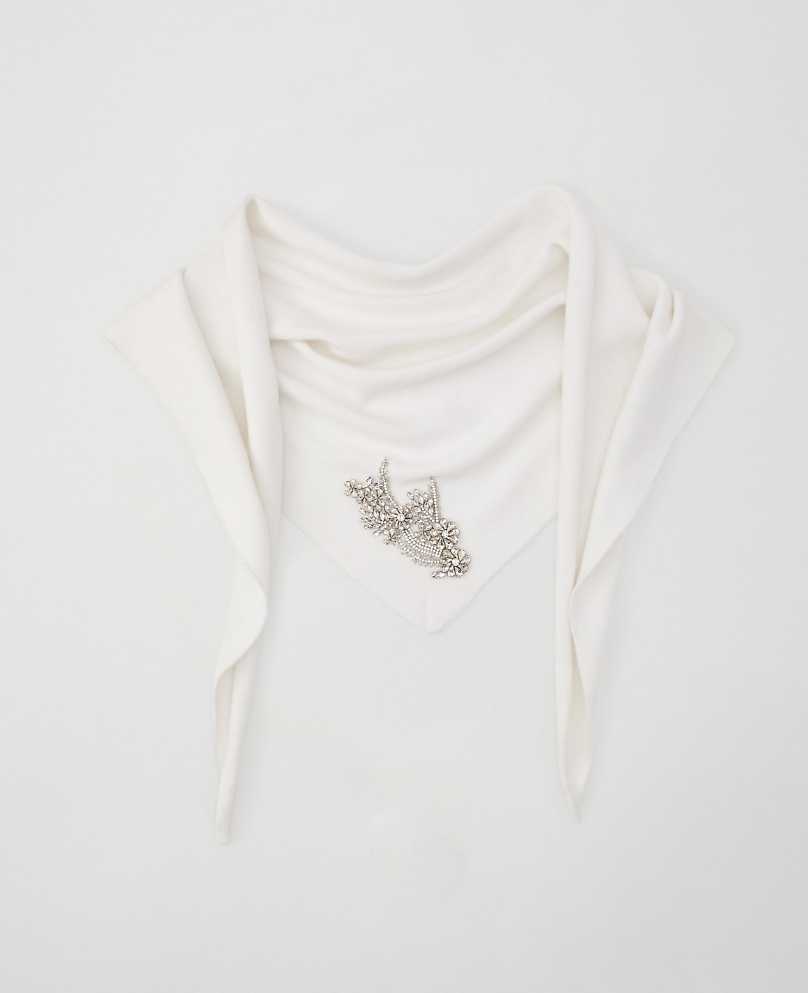Embellished Triangle Scarf