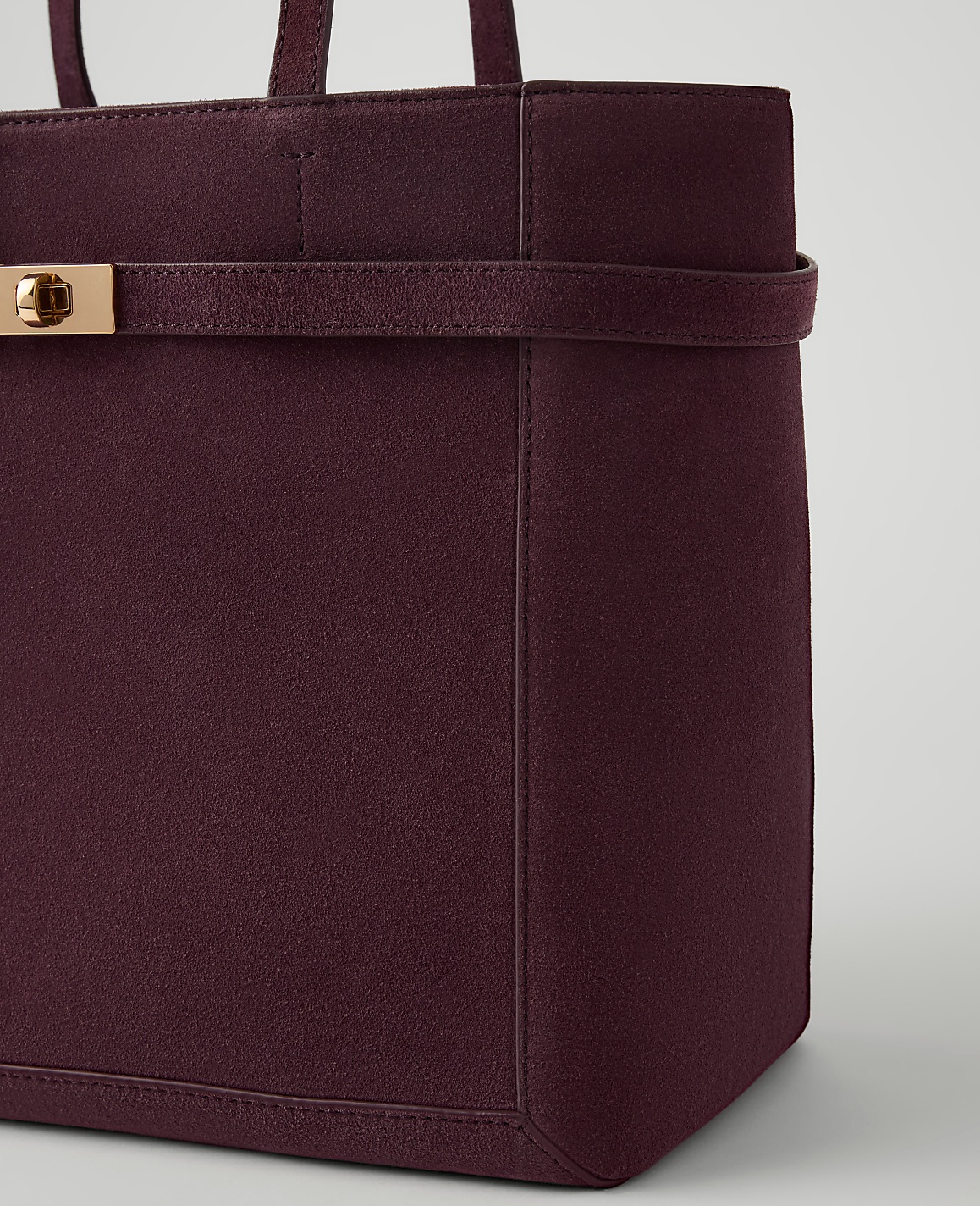 Suede Belted Tote