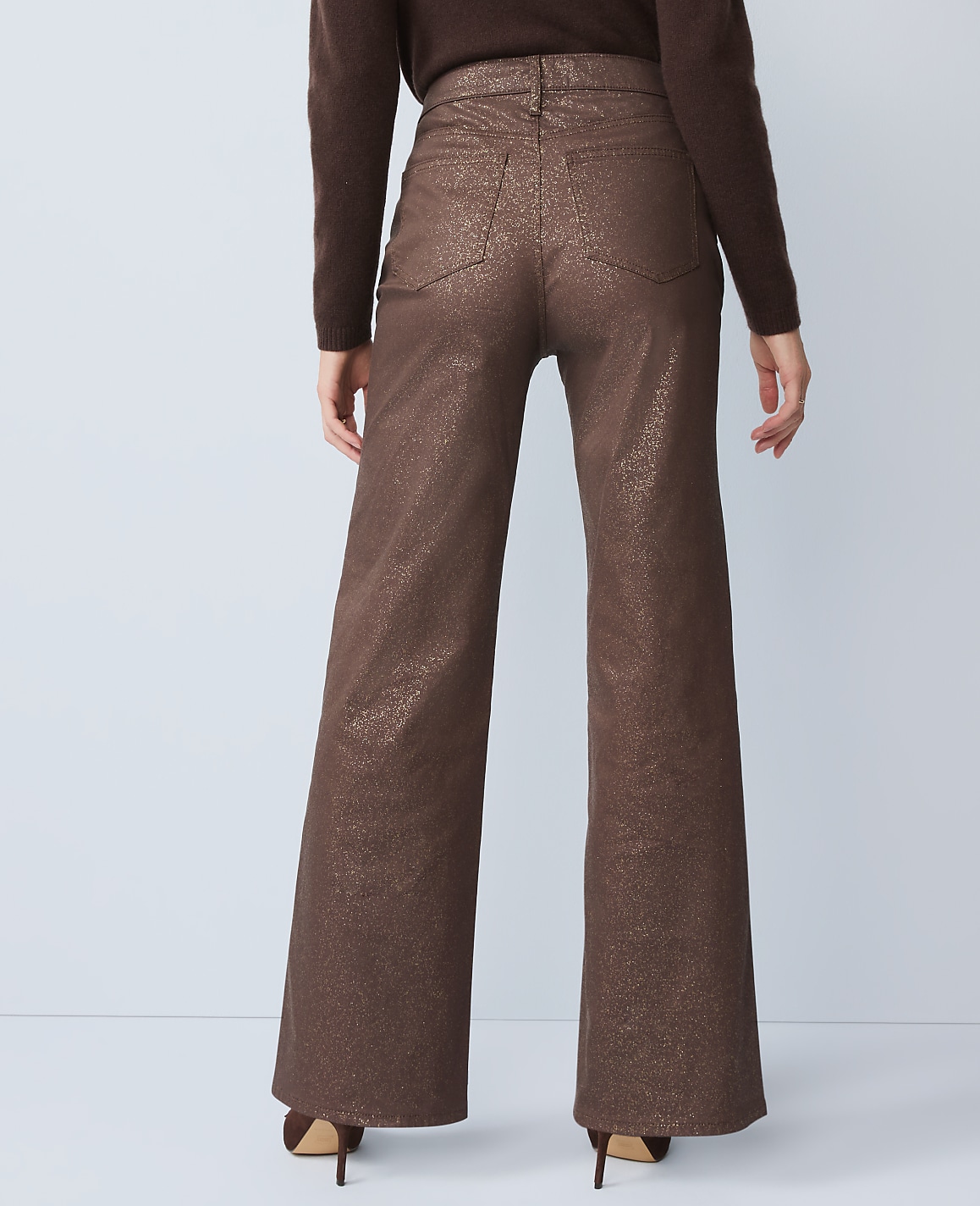 The Petite Shimmer Wide-Leg Jean