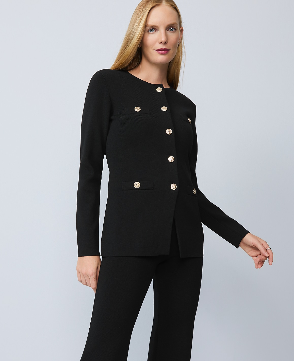 Petite Crew Neck Cardigan