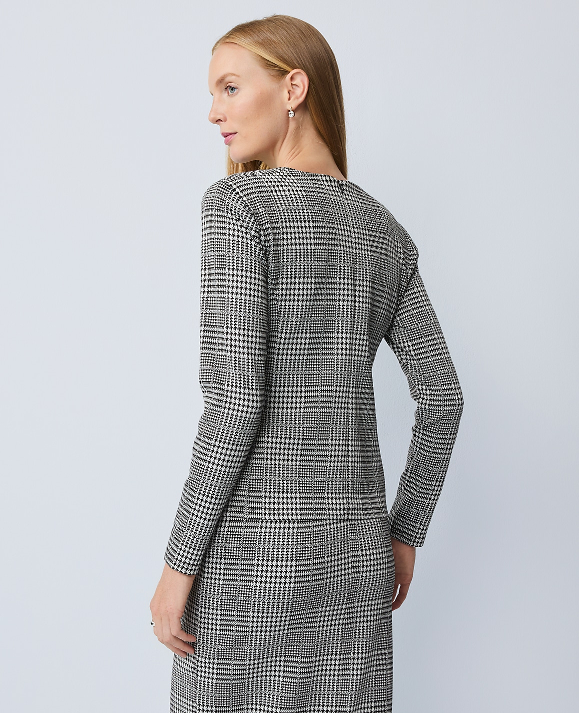 Plaid Knit Top