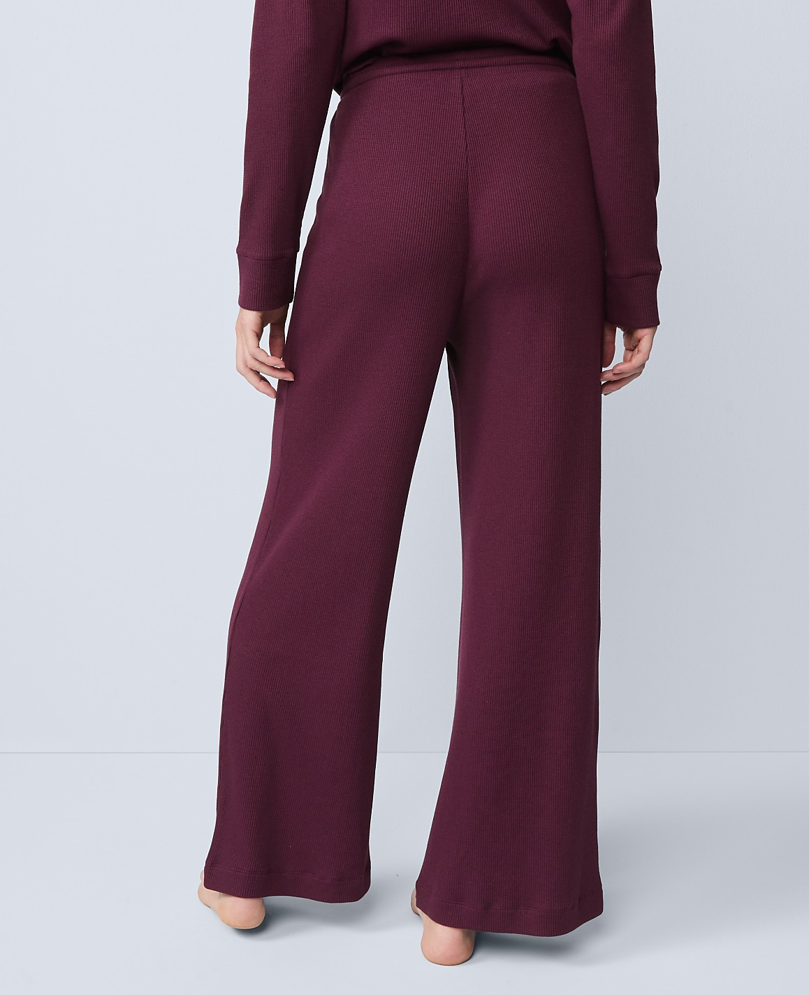 Waffle Wide-Leg Lounge Pants