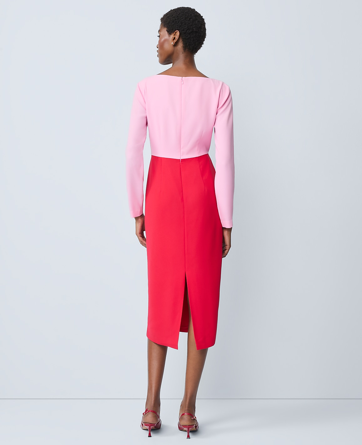 Colorblock Twist Midi Dress