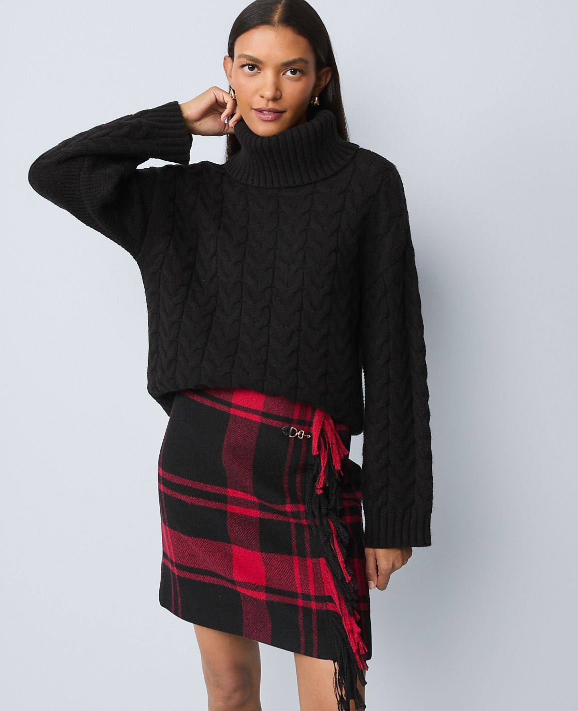 Weekend Cable Turtleneck Sweater