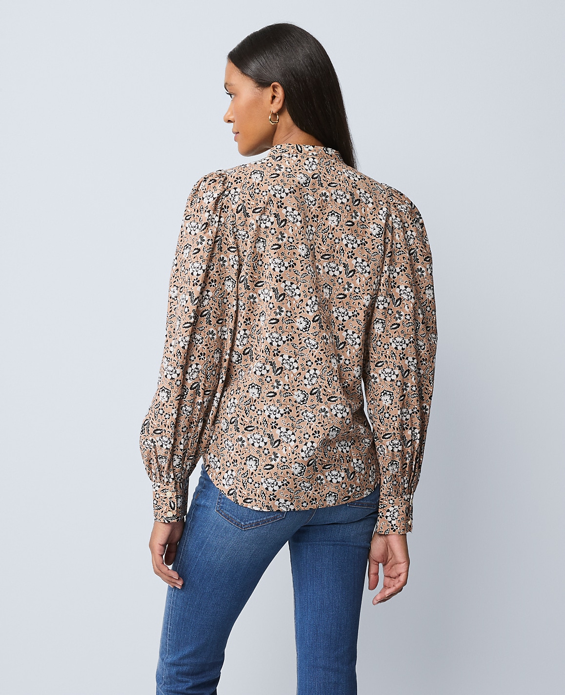 Petite Weekend Floral Button Down Shirt