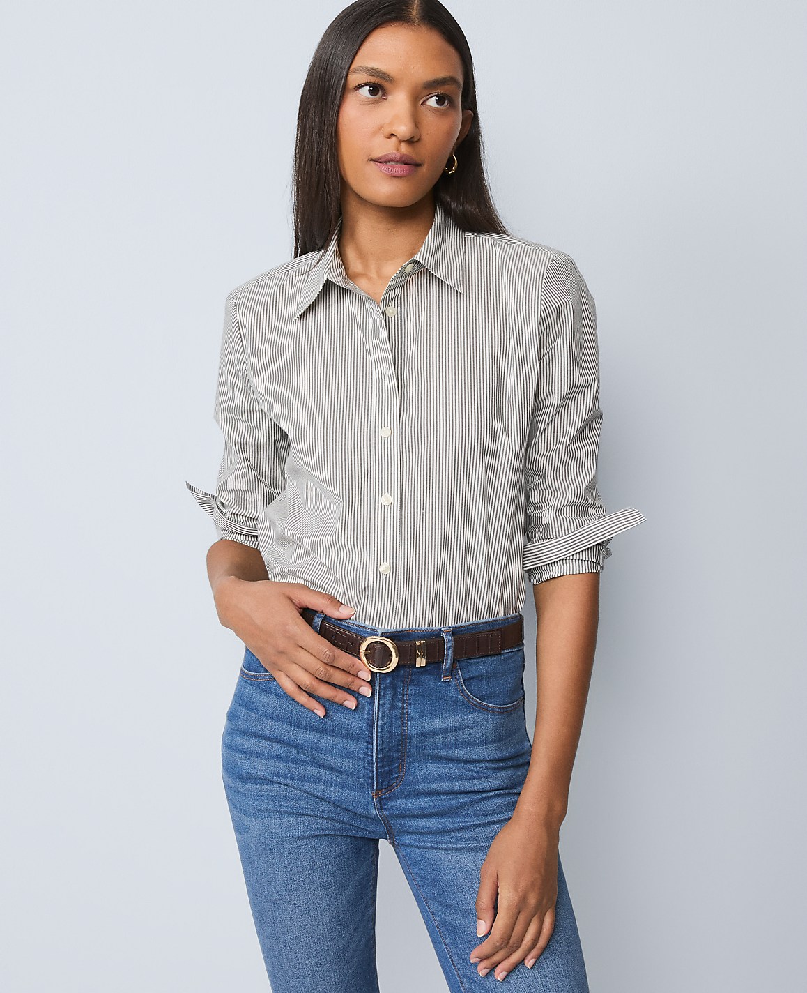 Weekend Striped Relaxed Perfect Shirt