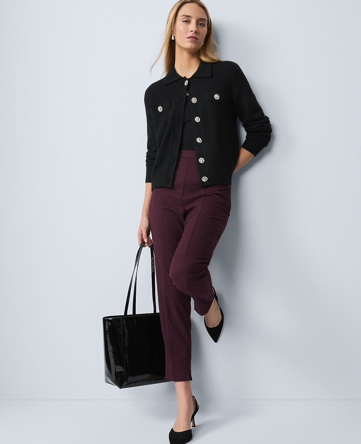Embellished Collared Cardigan