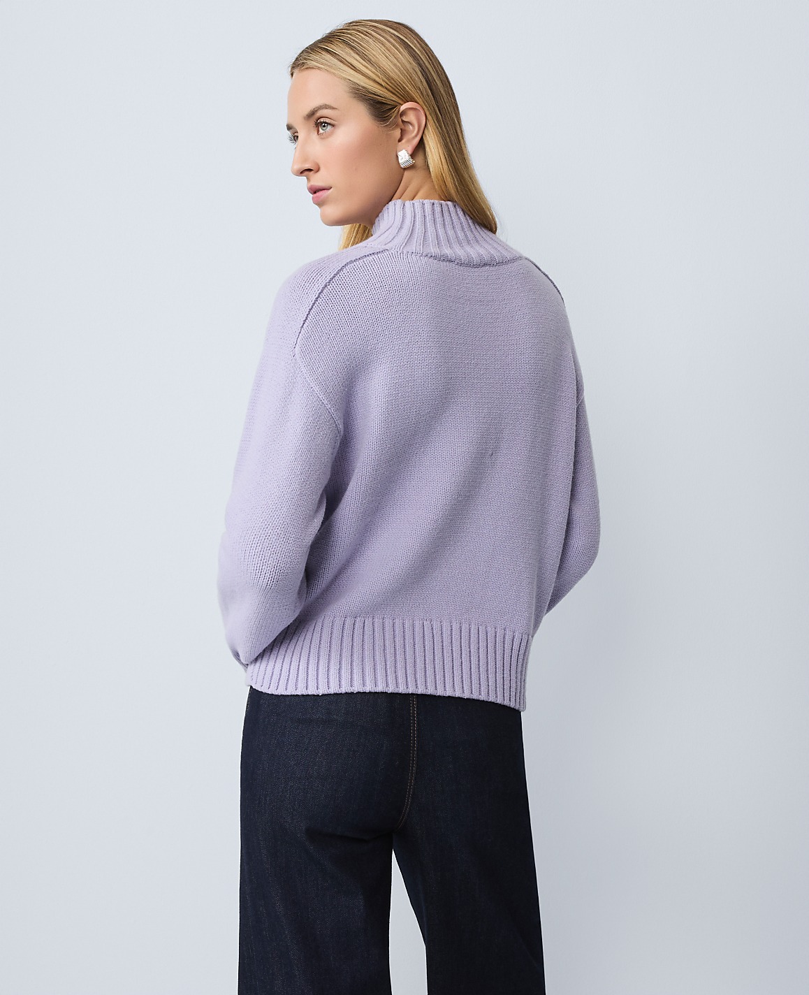 Ribbed Mock Neck Sweater