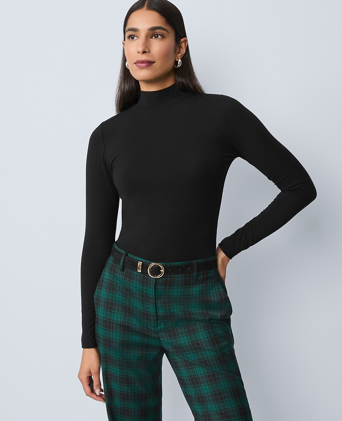Long Sleeve Mock Neck Top