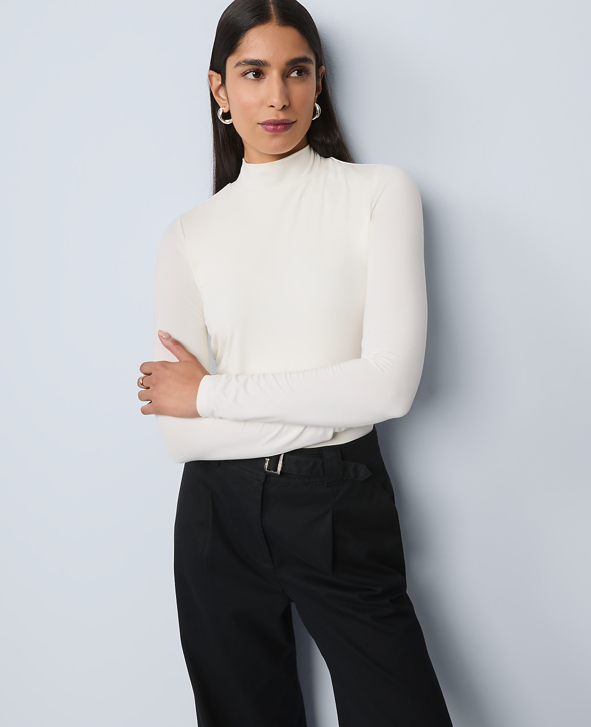 Long Sleeve Mock Neck Top