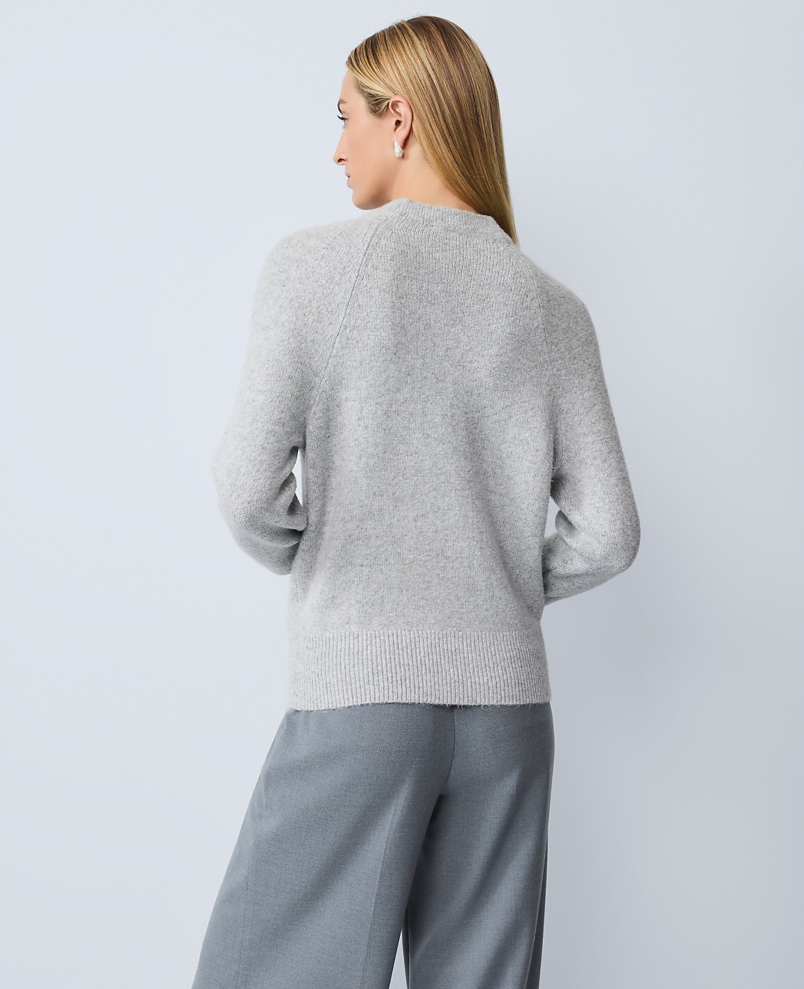 Petite Embellished Mock Neck Sweater
