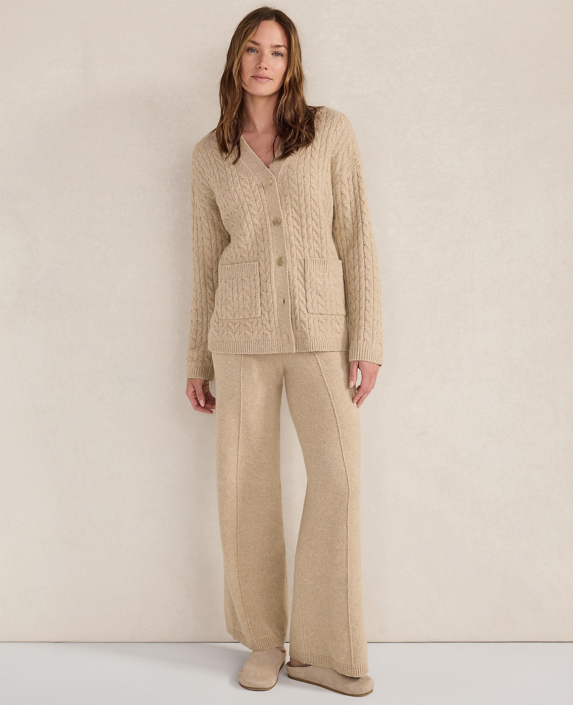 Haven Well Within Organic Cotton Blend Pintuck Wide Leg Pants