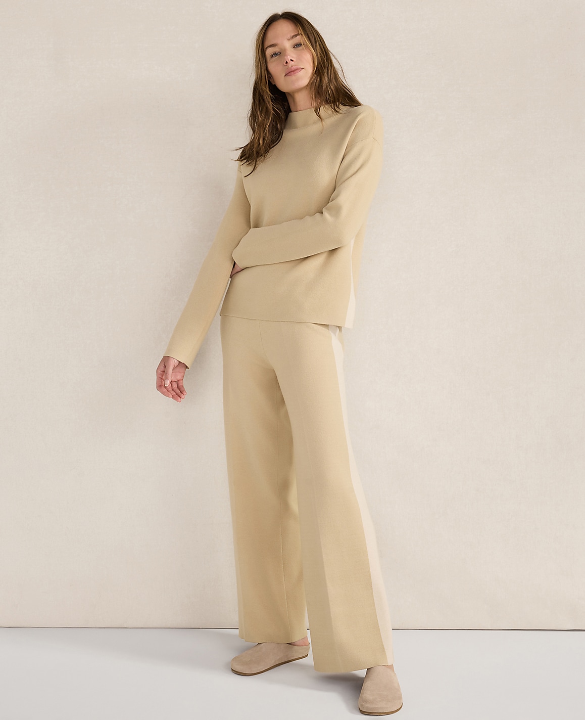 Haven Well Within Tuxedo Stripe Funnel Neck Pullover