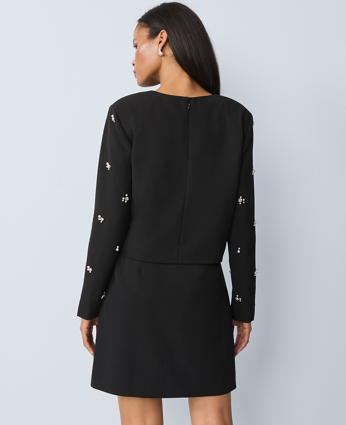 Embellished Crew Neck Blouse