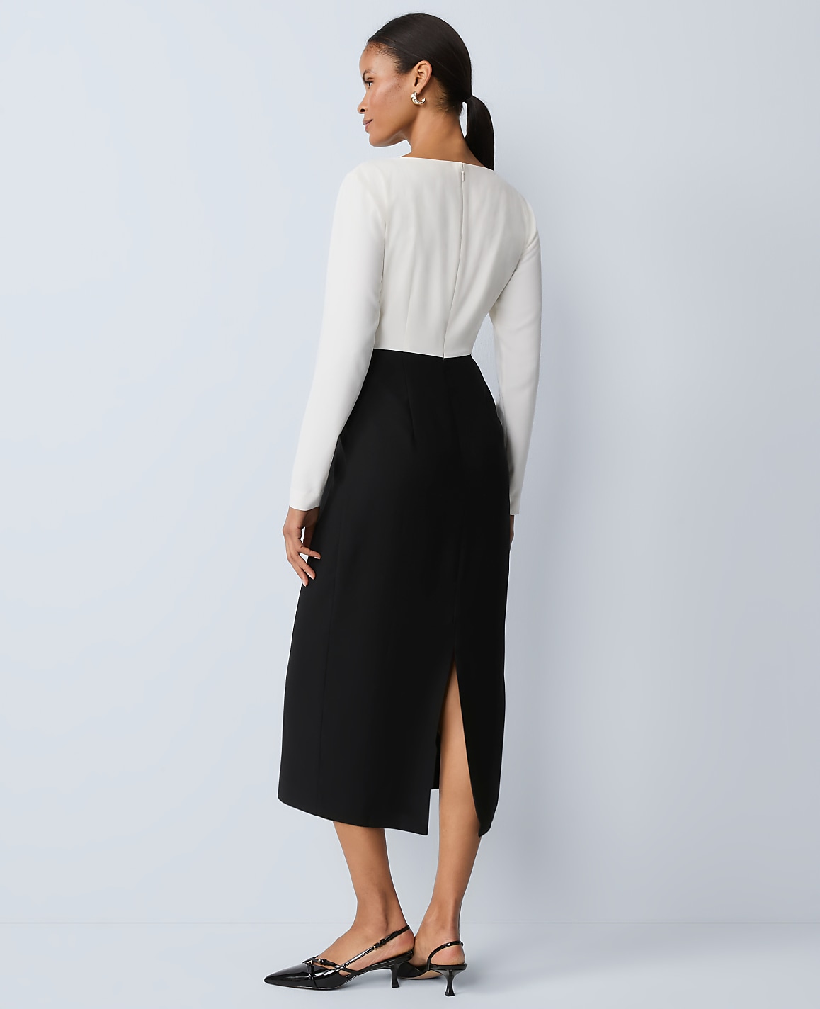Colorblock Twist Midi Dress