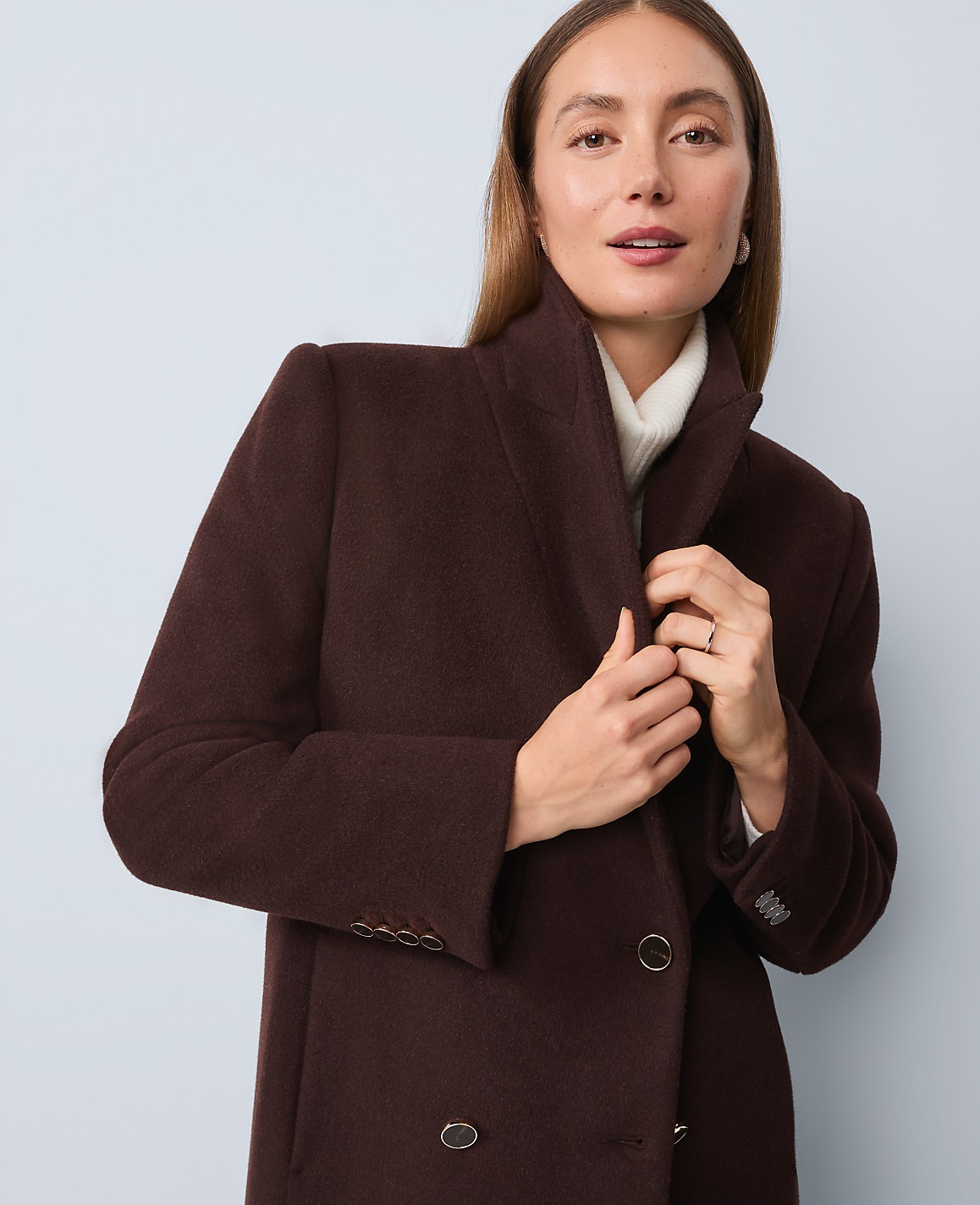 Studio Collection Cashmere Long Double Breasted Coat