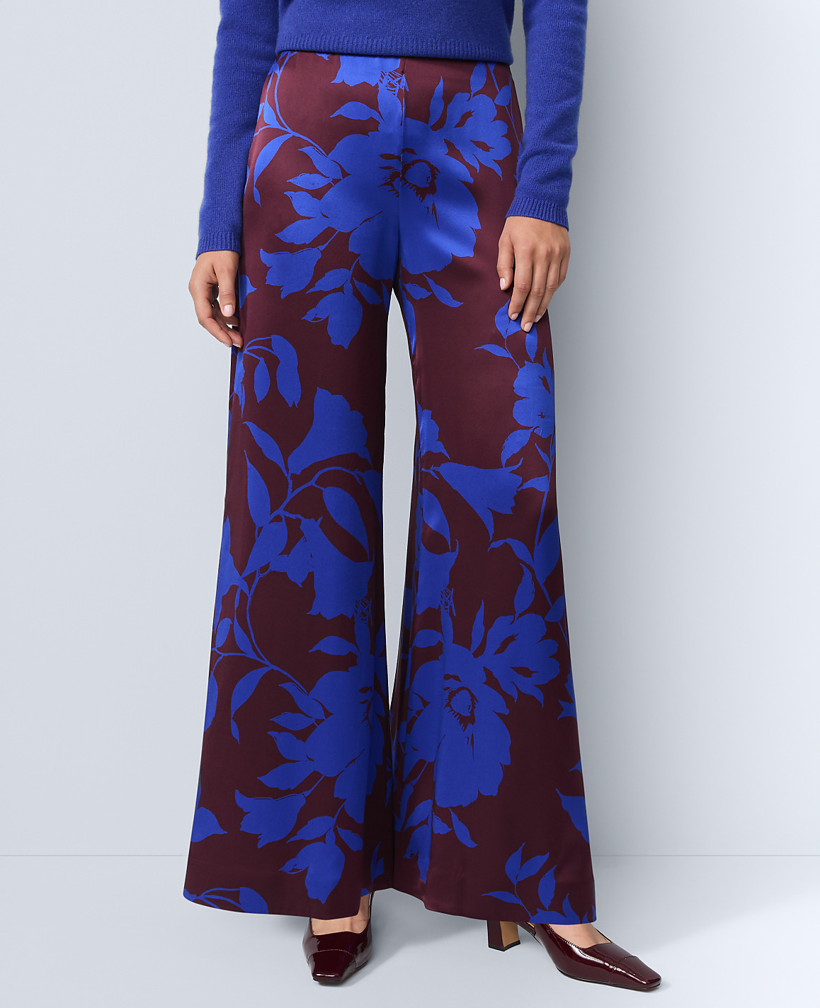 Studio Collection Floral Silk Palazzo Pant