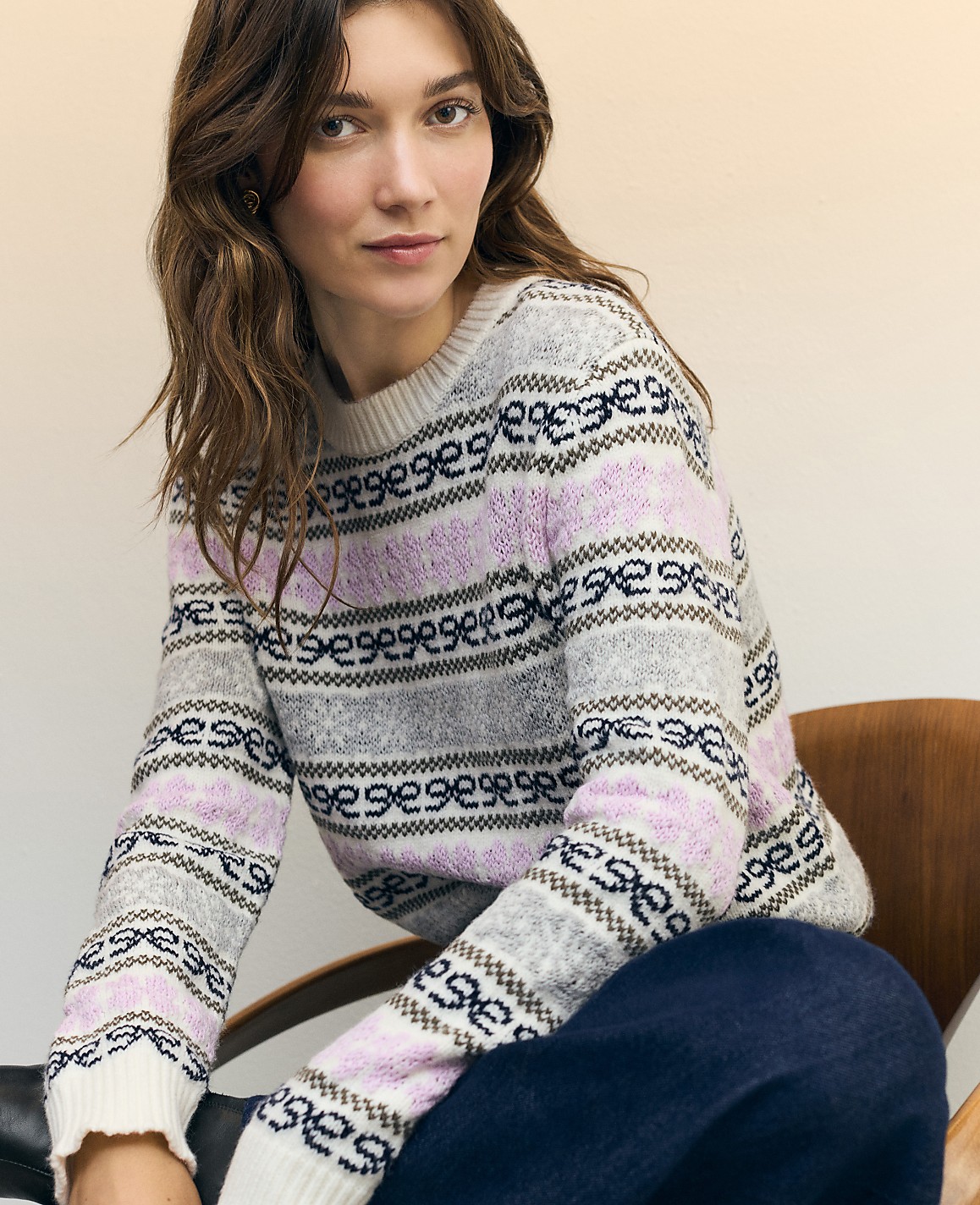 Petite Weekend Relaxed Fair Isle Sweater