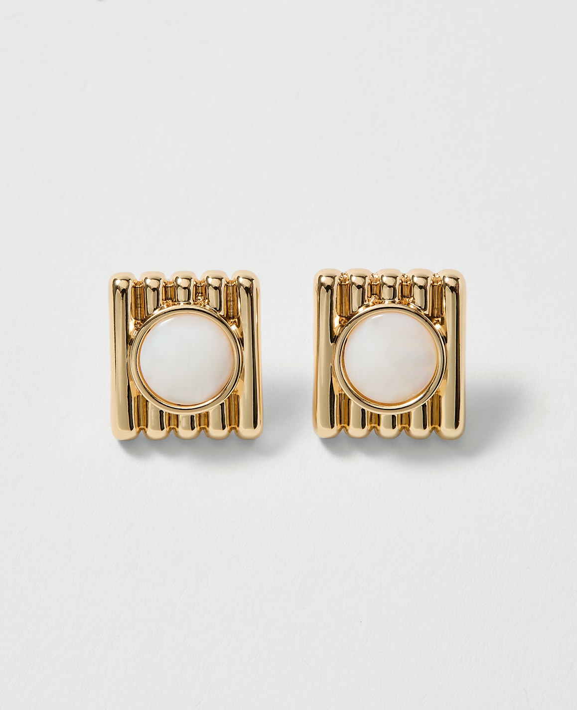 Textured Stone Stud Earrings