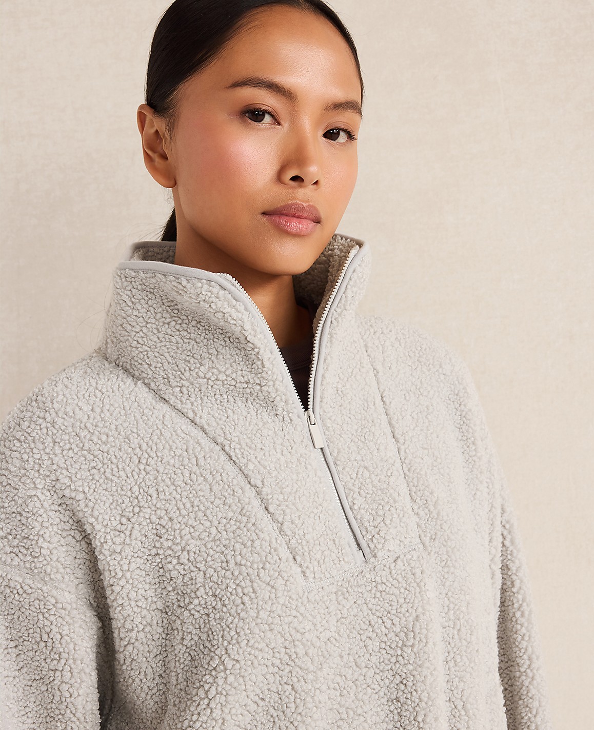 Haven Well Within Sherpa Half-Zip Mock Neck Pullover