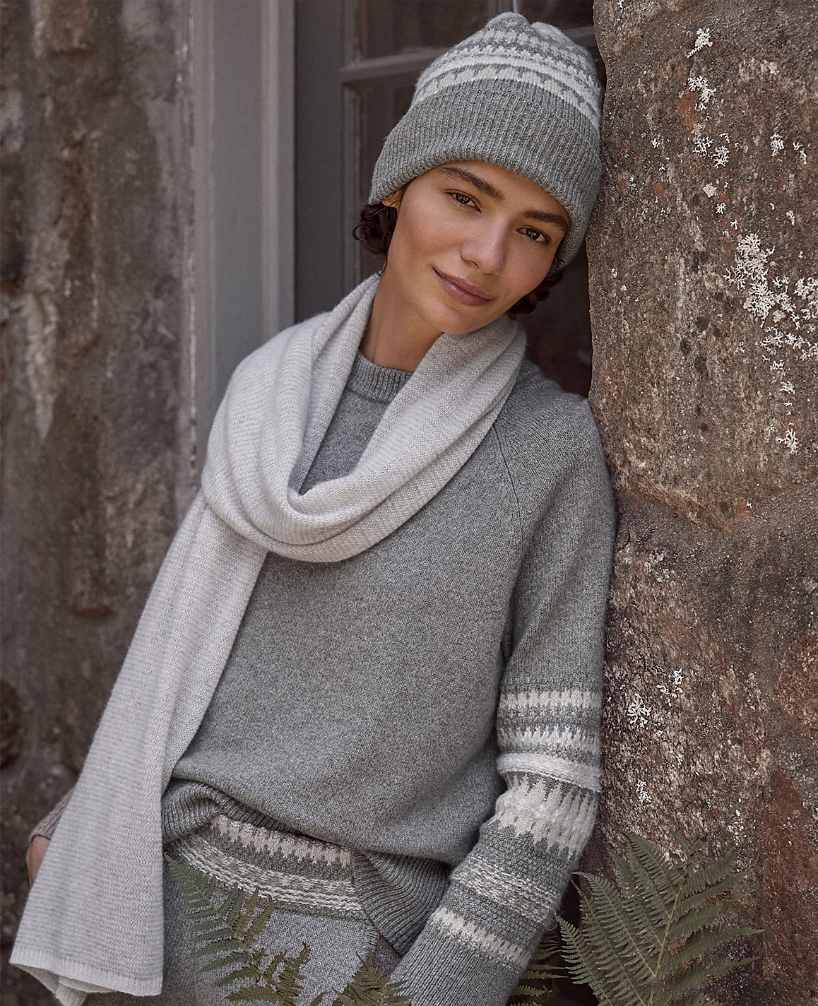 Haven Well Within Organic Cotton Blend Nostalgic Fair Isle Crewneck Sweater