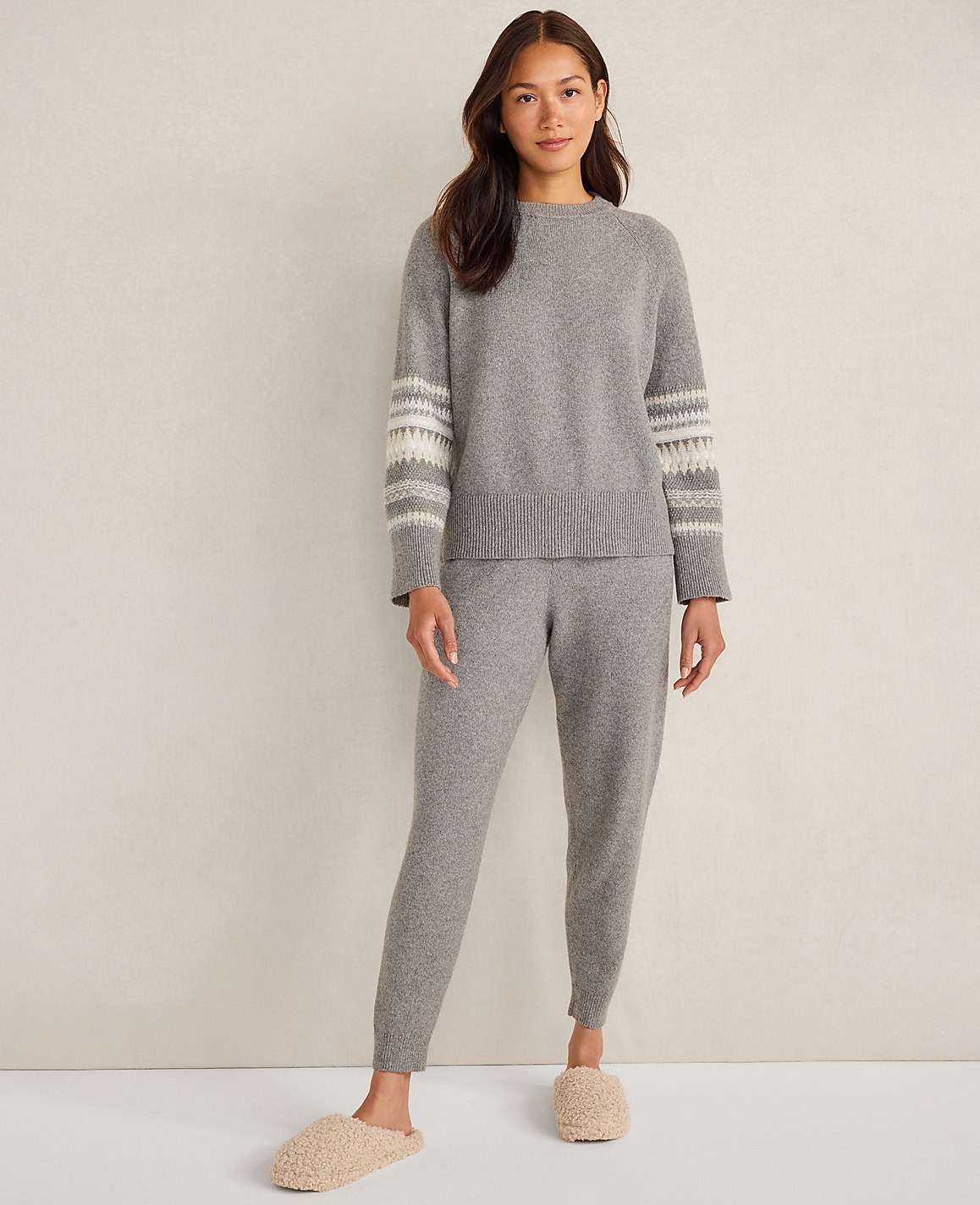Haven Well Within Organic Cotton Blend Nostalgic Fair Isle Crewneck Sweater