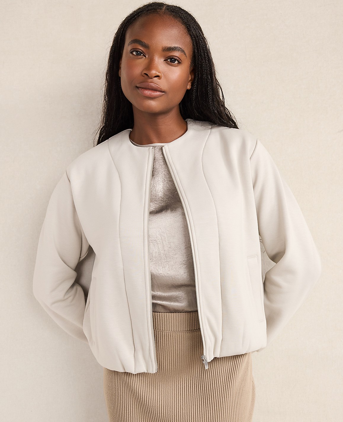 Haven Well Within Soft-Brushed Fleece Bubble Bomber