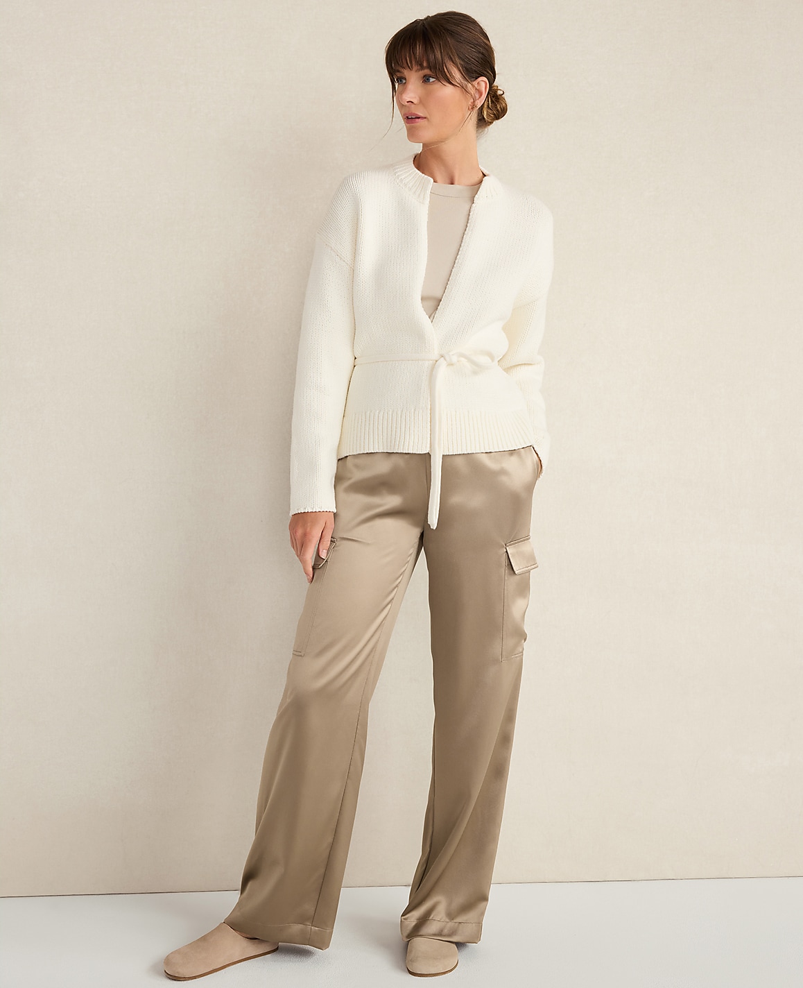 Haven Well Within Chunky Cotton Blend Belted Cardigan
