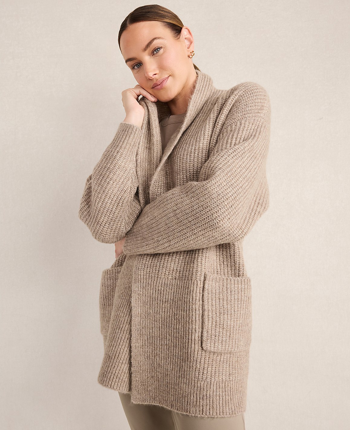 Haven Well Within Lofty Knit Shawl Collar Cardigan