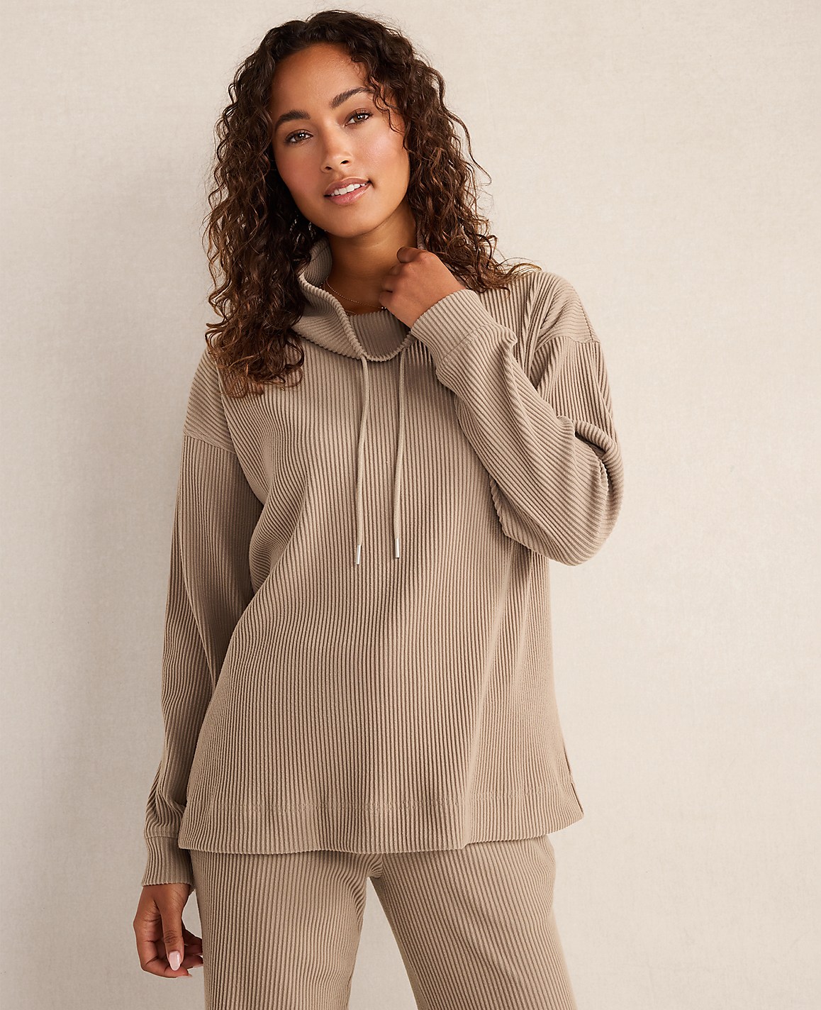 Haven Well Within Ottoman Rib Cowl Neck Top