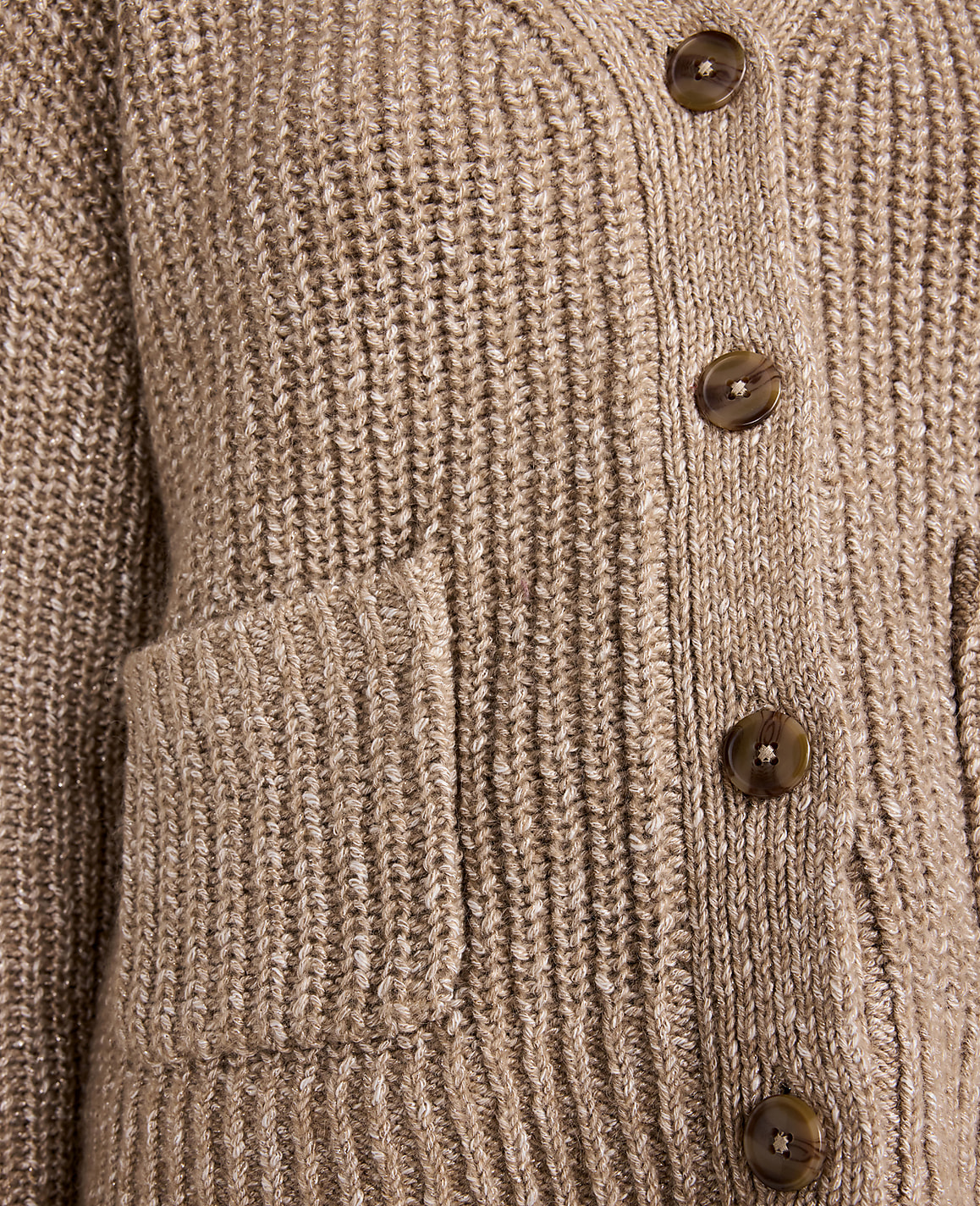 Haven Well Within Lurex Blend Shaker Stitch Cardigan