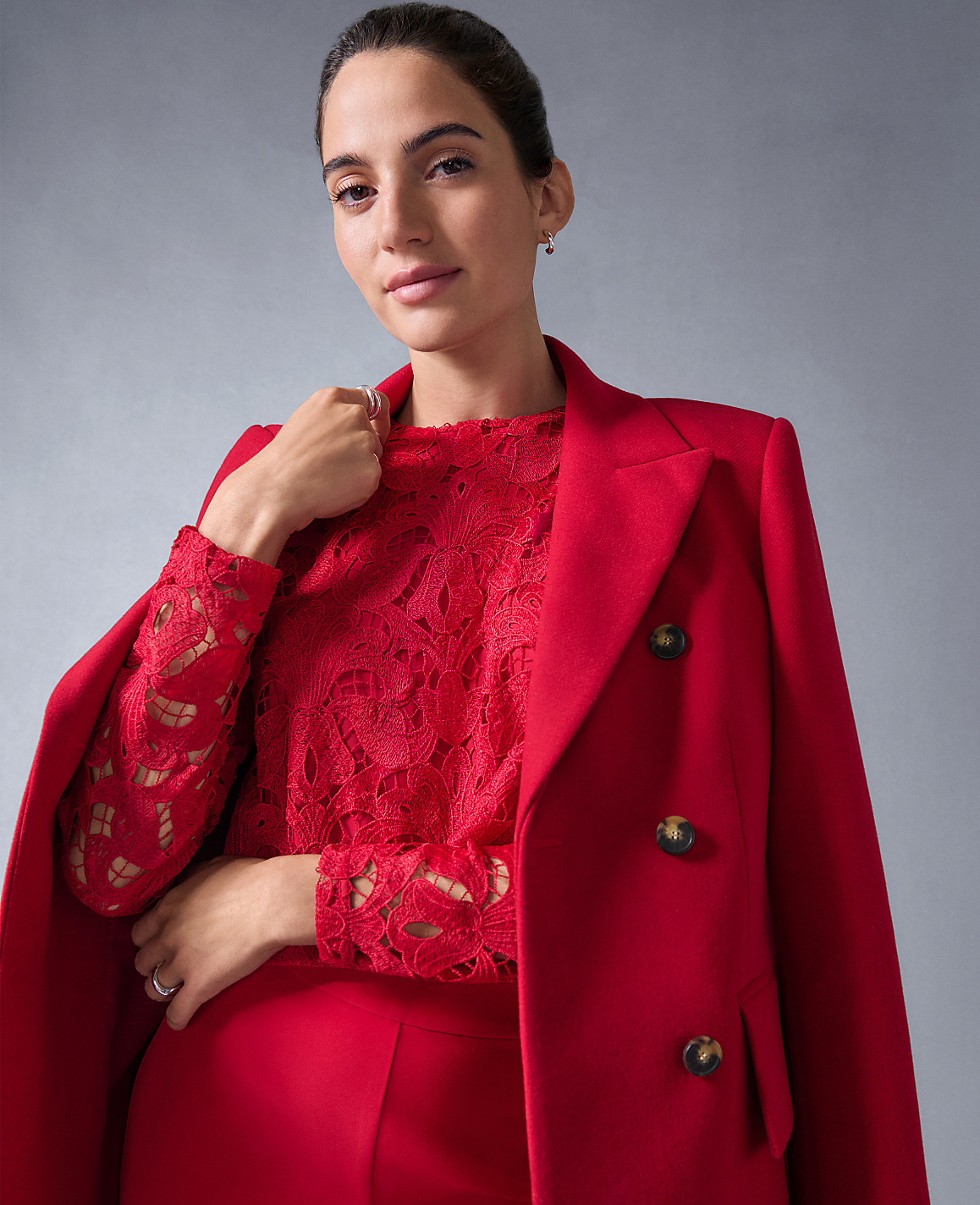 Petite Fitted Double Breasted Coat