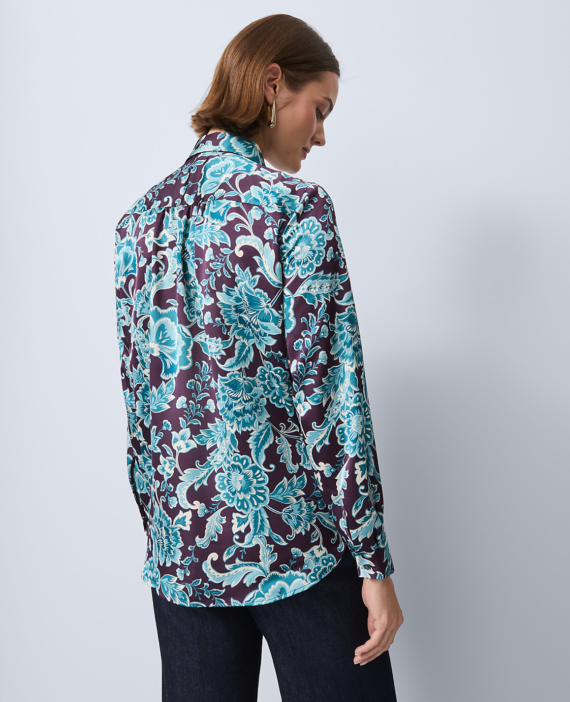 Petite Floral Camp Shirt