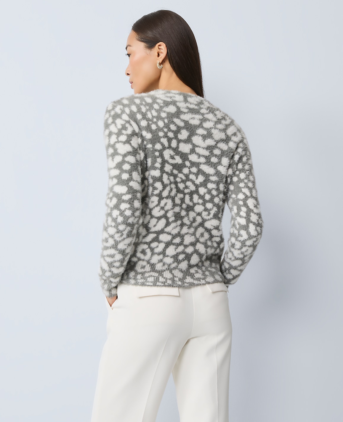 Petite Leopard Print Sweater