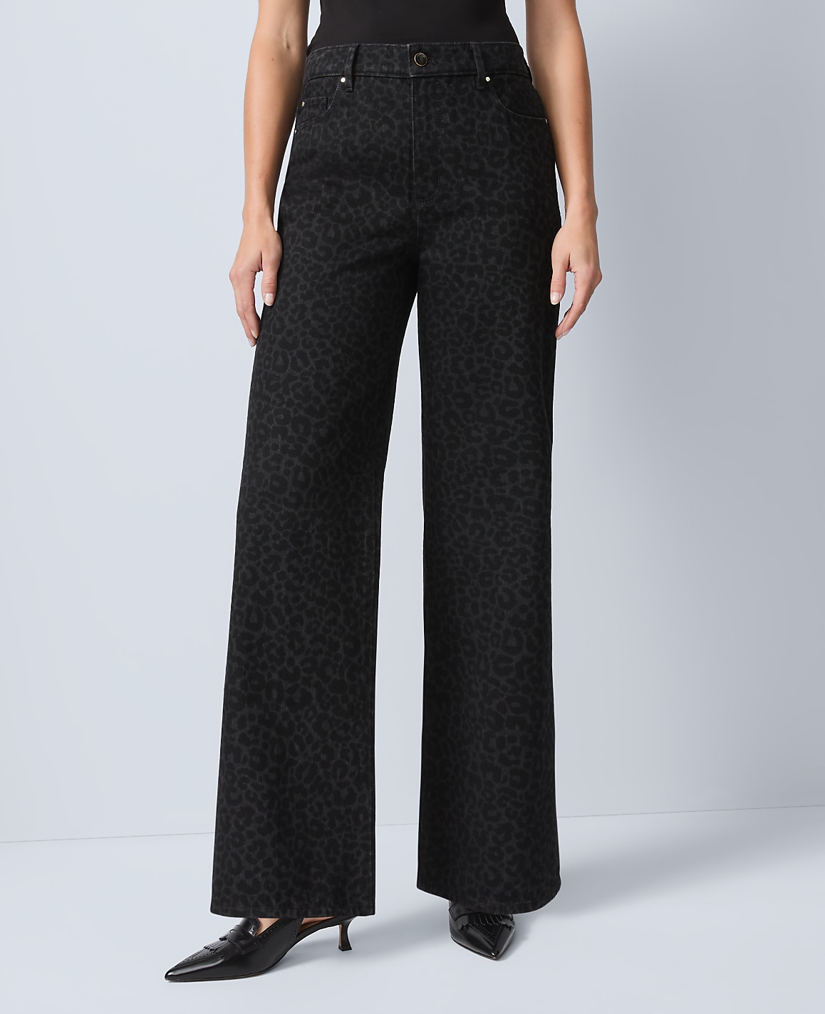 The Wide-Leg Jean in Animal Print