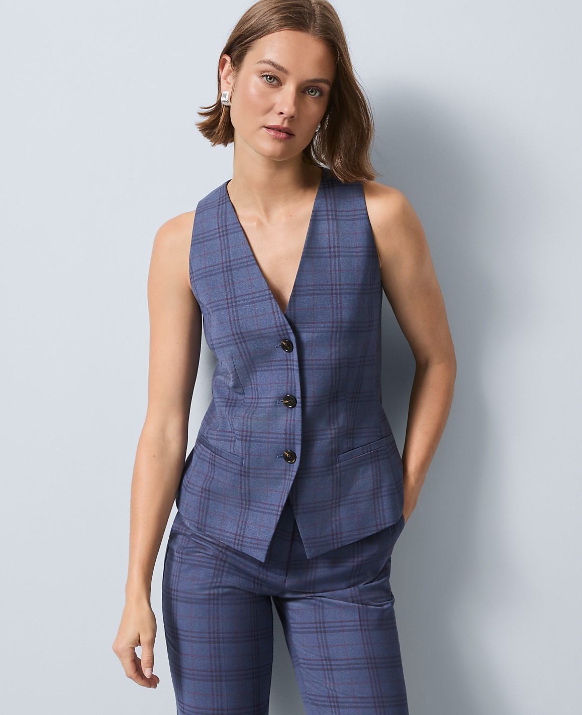 The Cutaway Vest in Plaid
