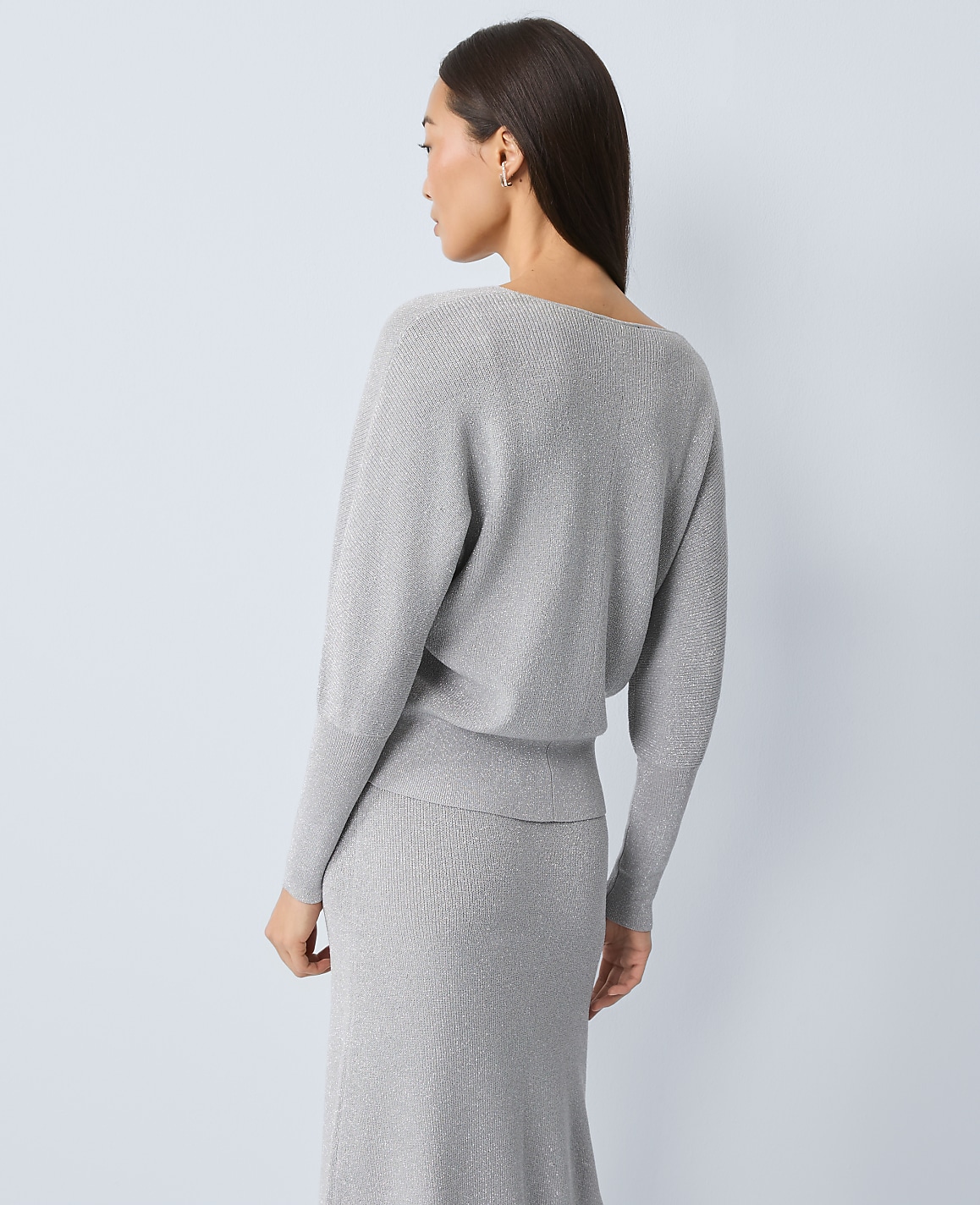 Metallic Ribbed Sweater