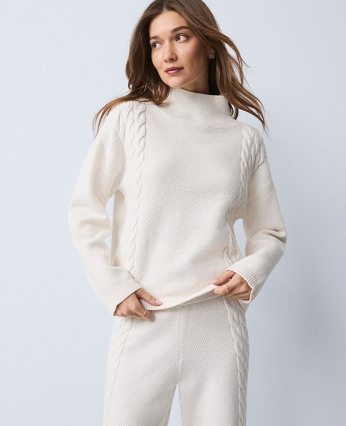 Weekend Mixed Cable Sweater