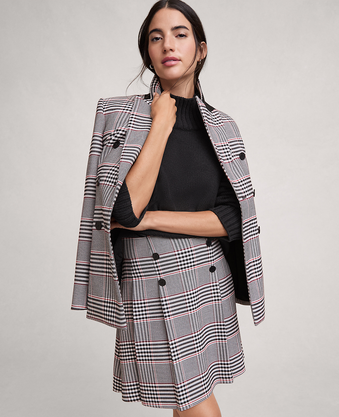 Plaid Pleated Skirt