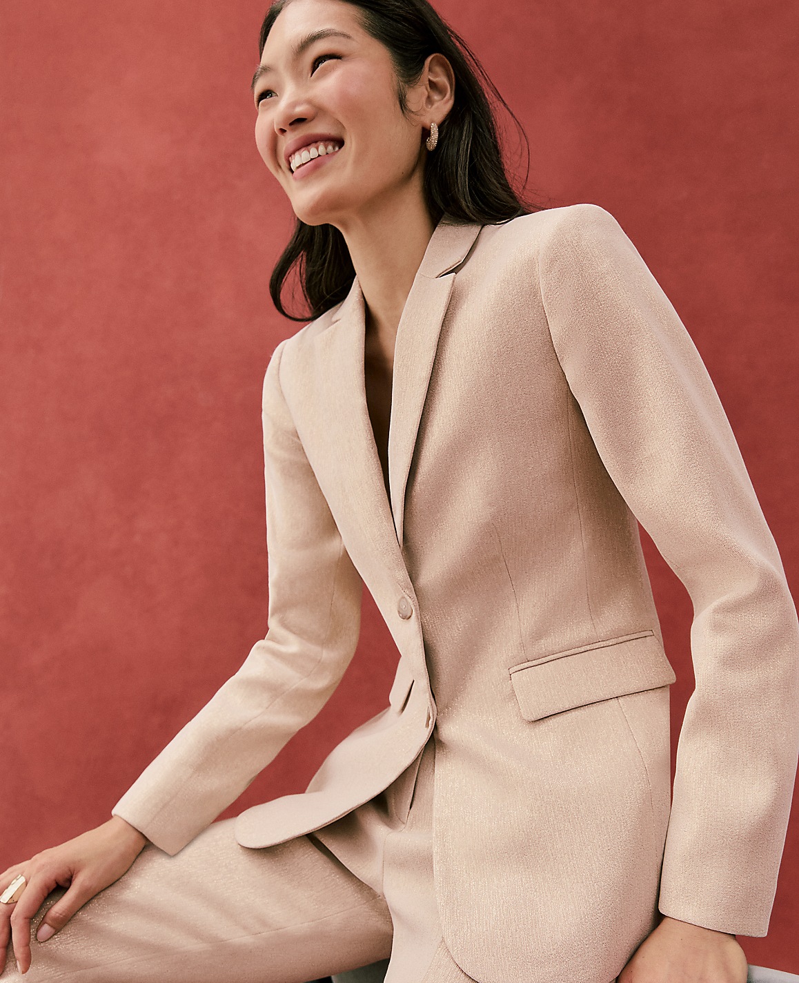The Greenwich Blazer in Metallic Jacquard