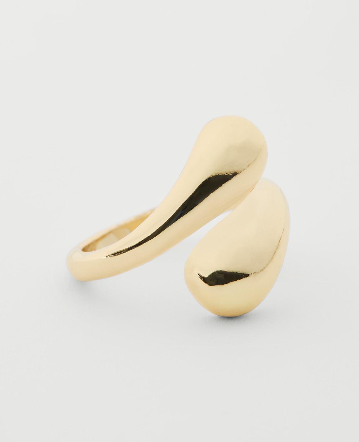 Metal Teardrop Wrap Ring
