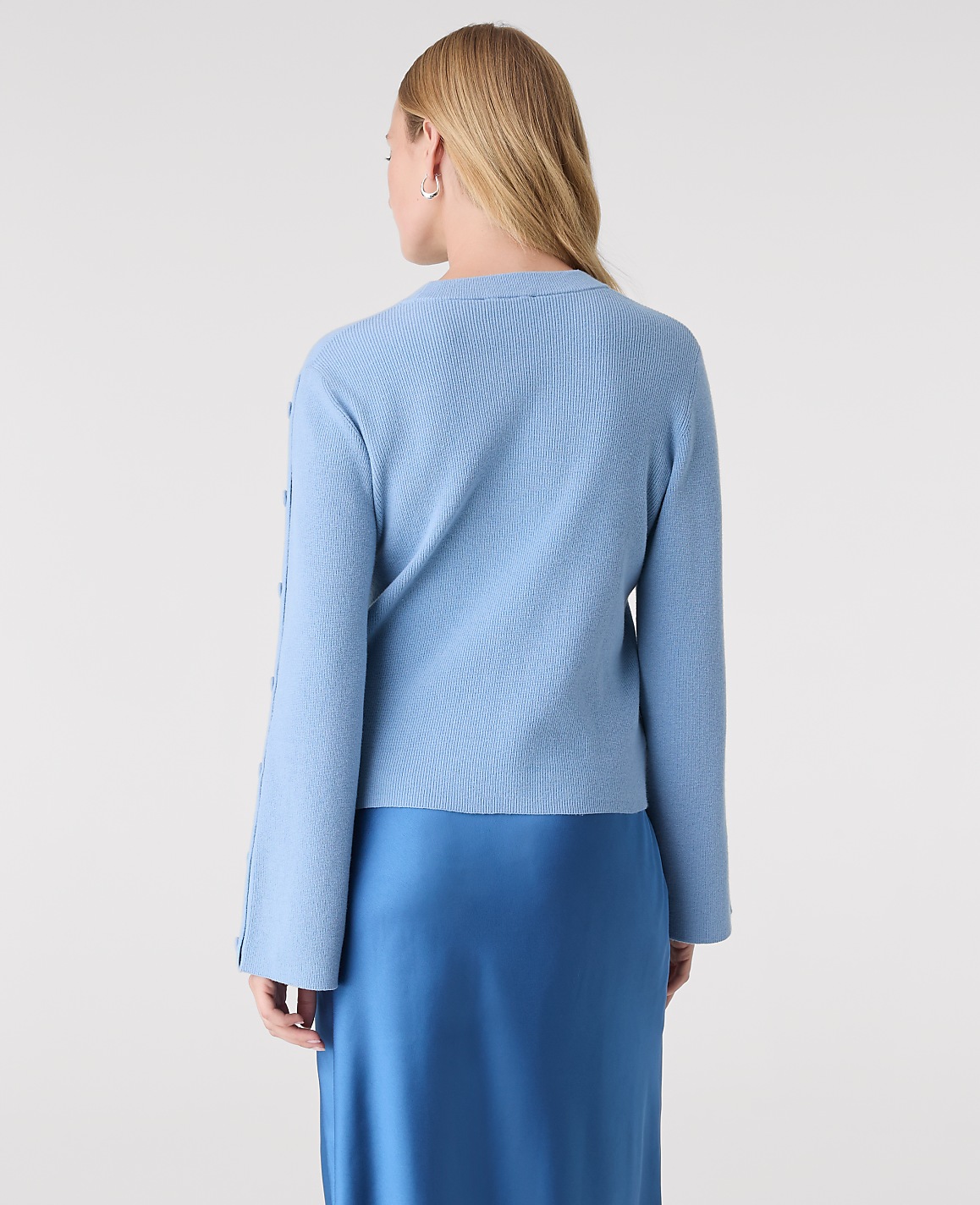 Petite Button Ribbed Sweater