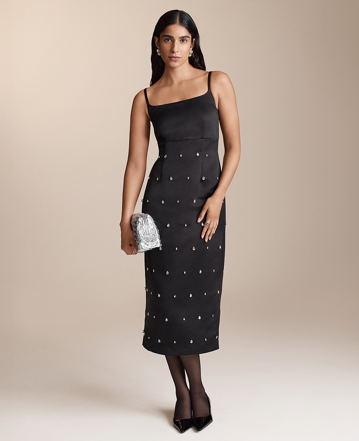 Satin Sheath Dress