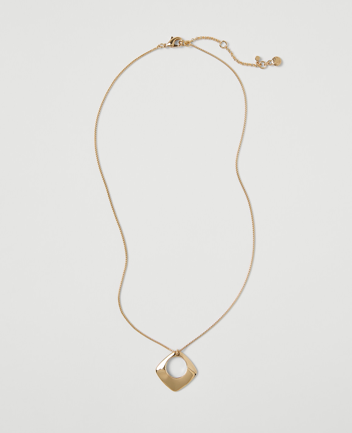 Open Square Pendant Necklace
