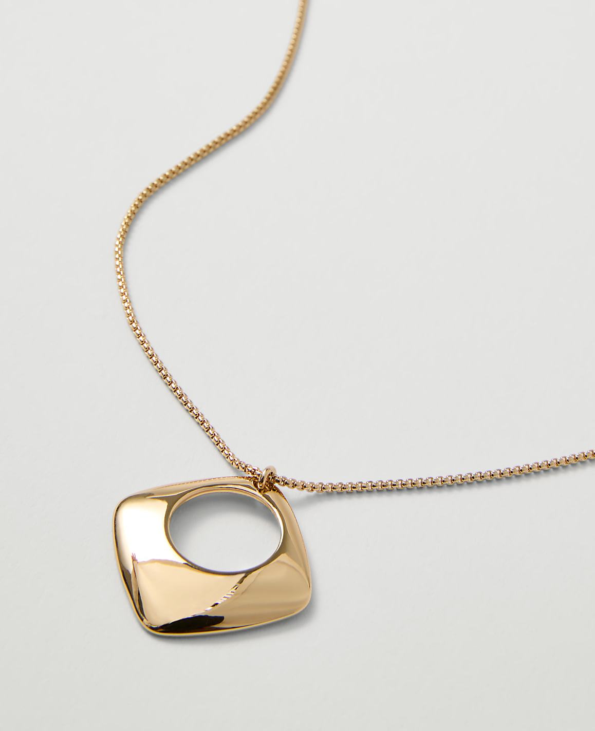 Open Square Pendant Necklace