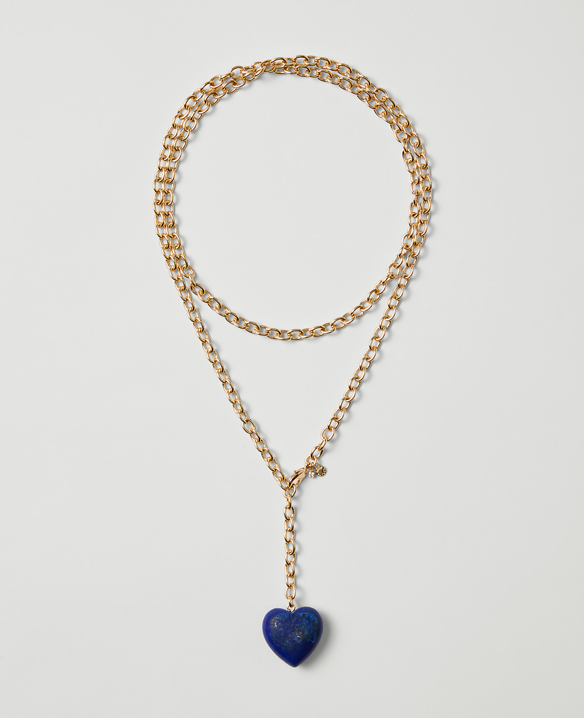 Double Wrap Heart Pendant Necklace