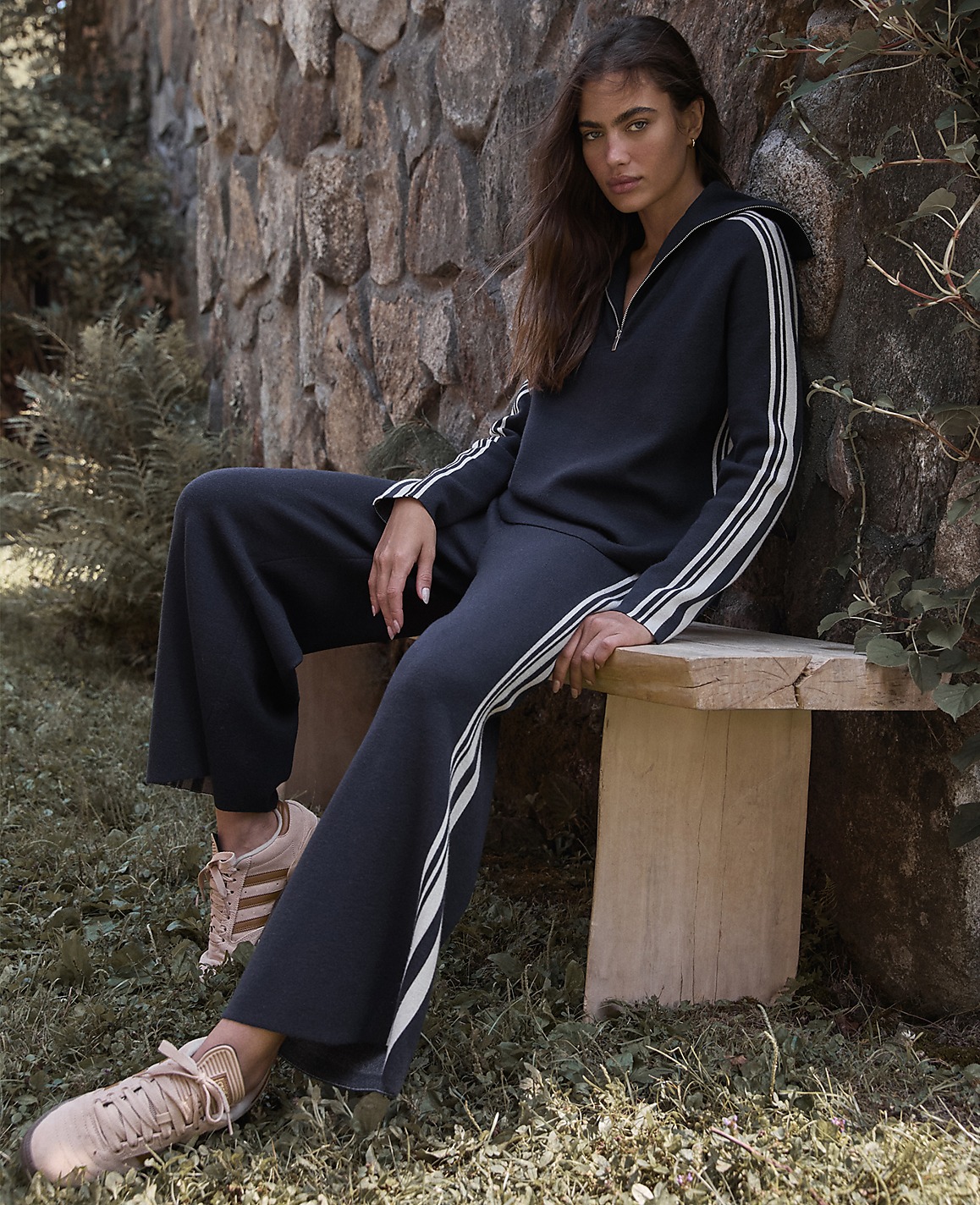 Haven Well Within Sporty Stripe Half-Zip Pullover