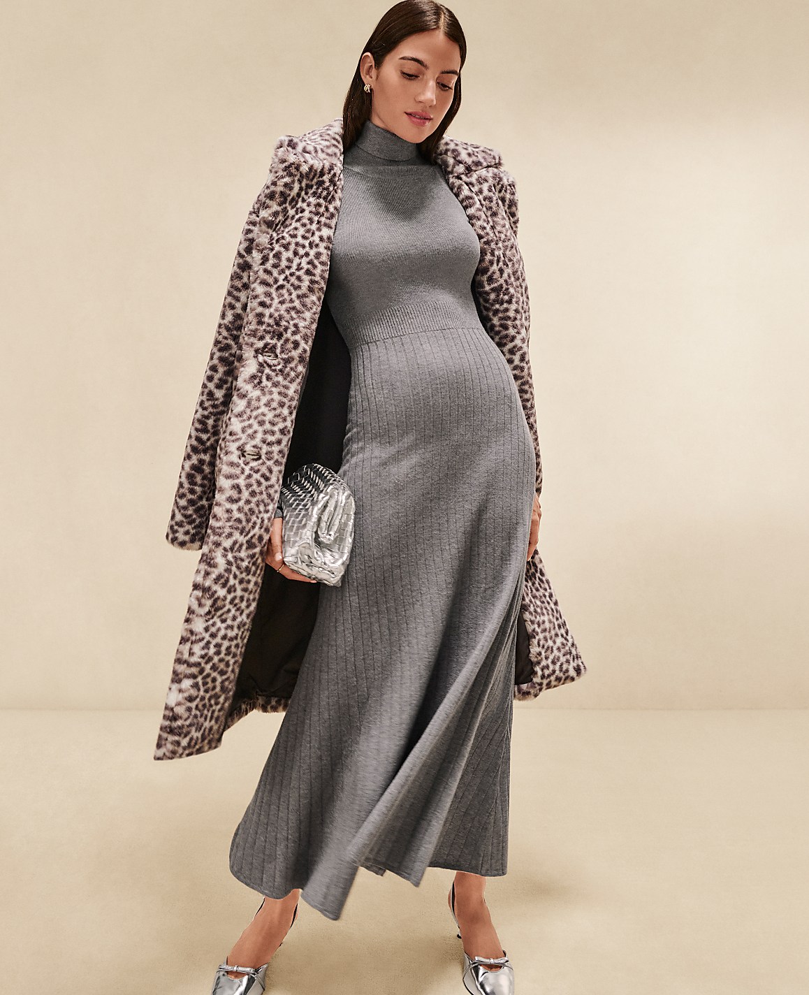 Animal Print Faux Fur Coat