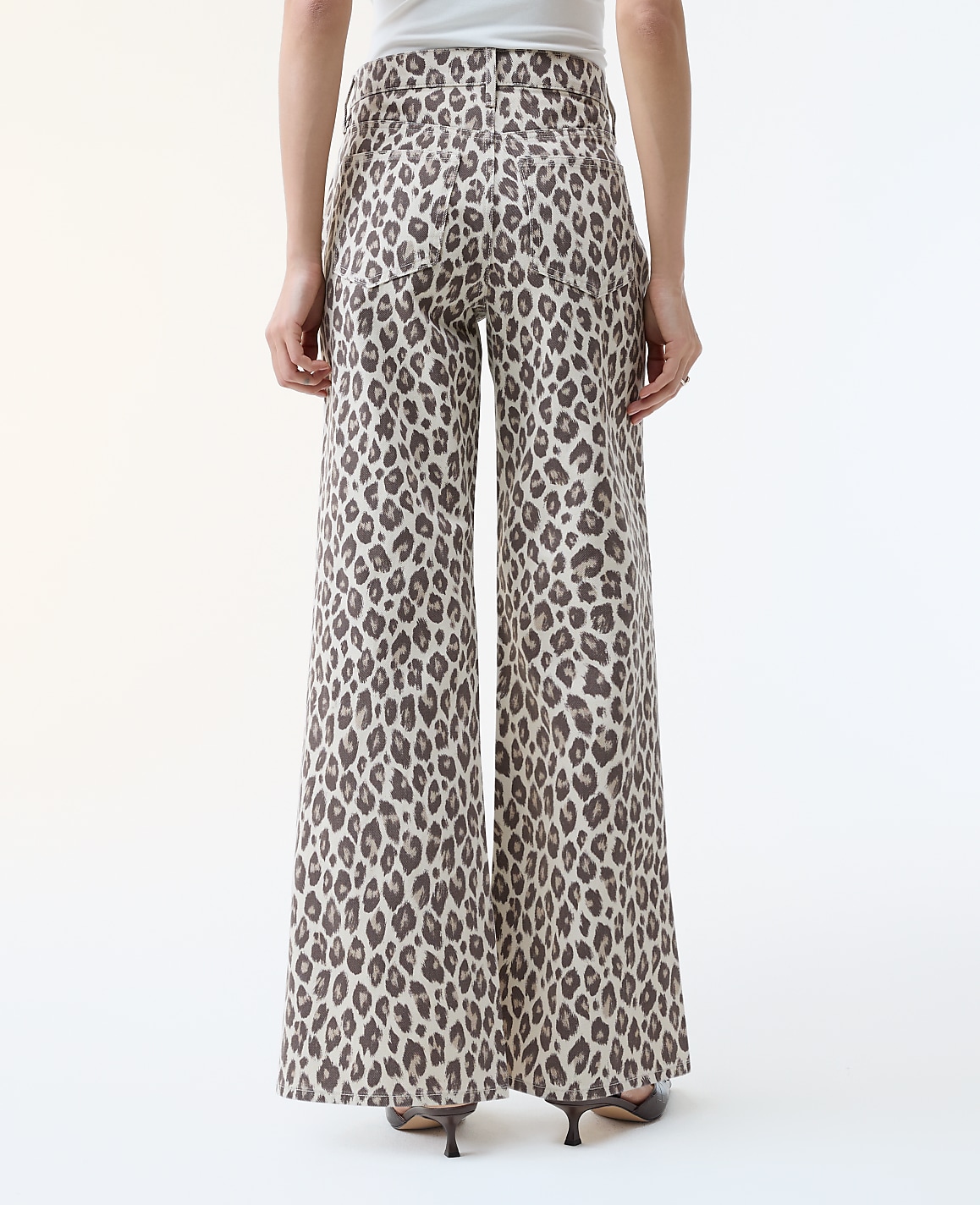 The Wide-Leg Jean in Animal Print