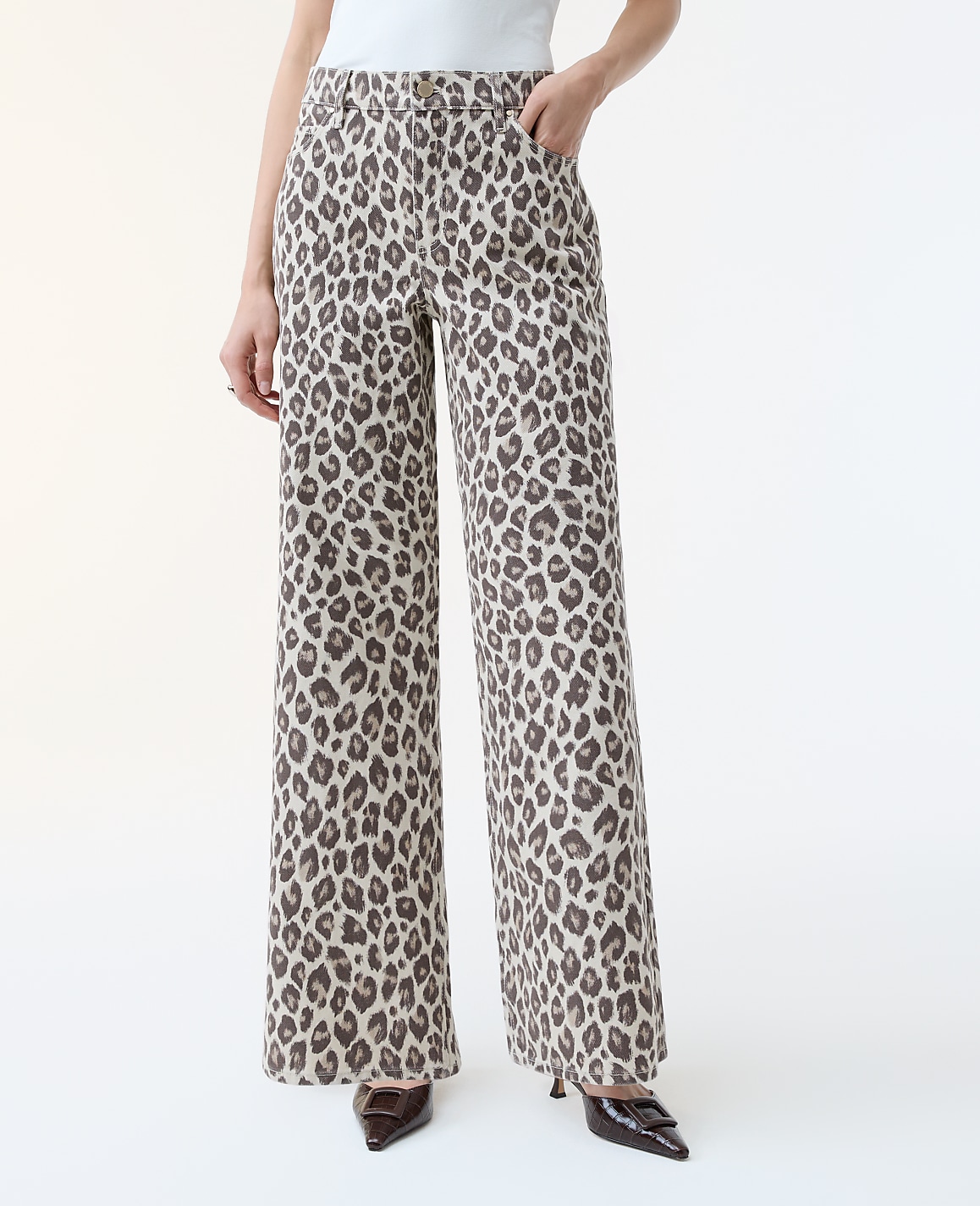 The Wide-Leg Jean in Animal Print